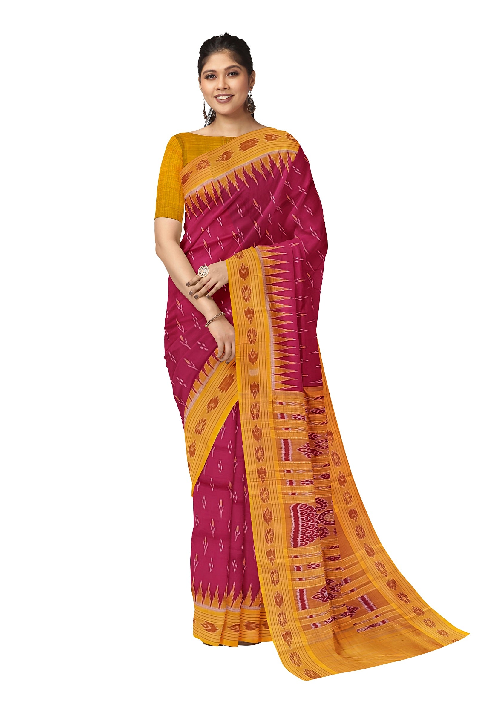 Rani Mayur Chandrika Odisha Ikat Khandua Silk Saree