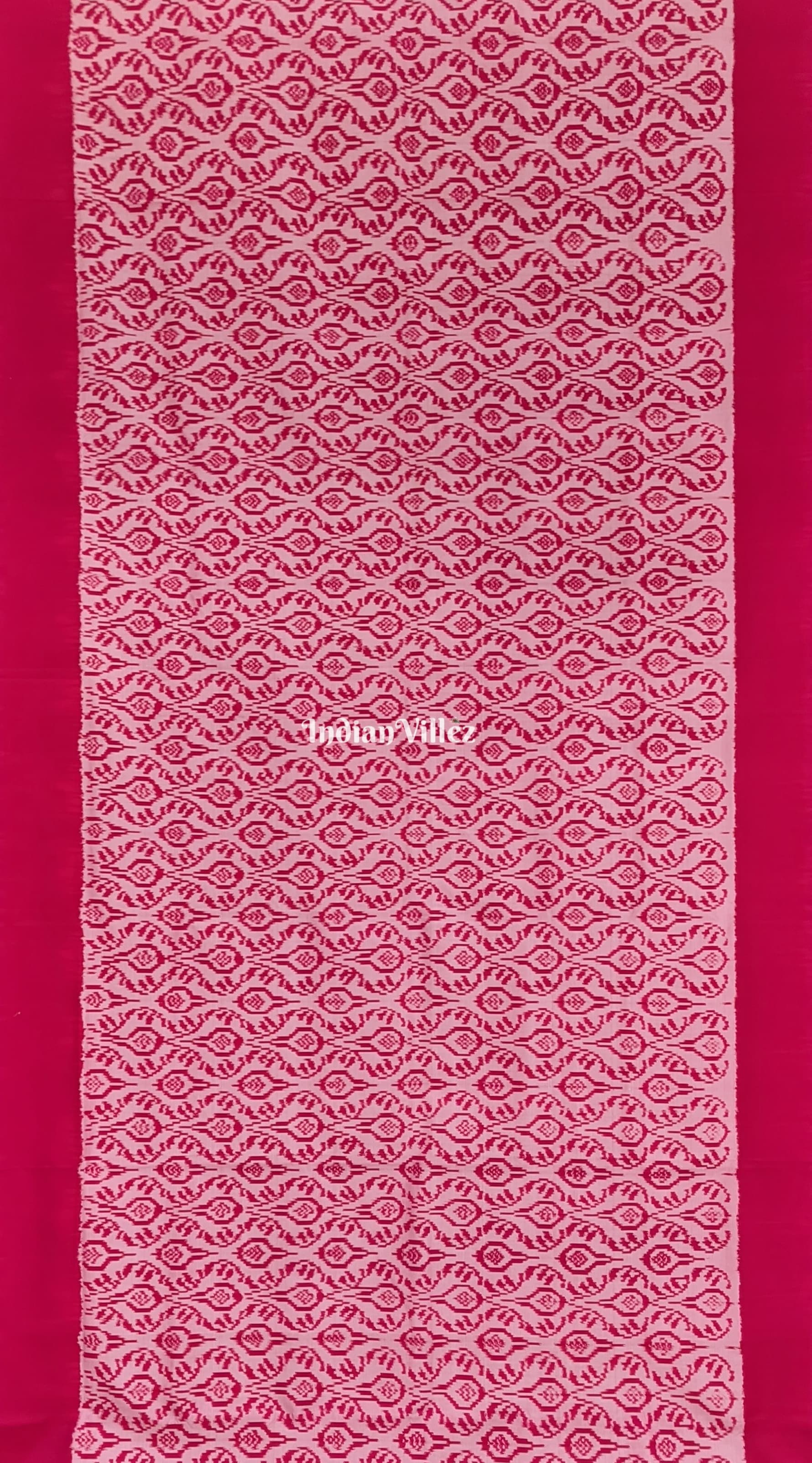 Baby Rani Pink Dual Tone Pochampally Ikat Silk Saree