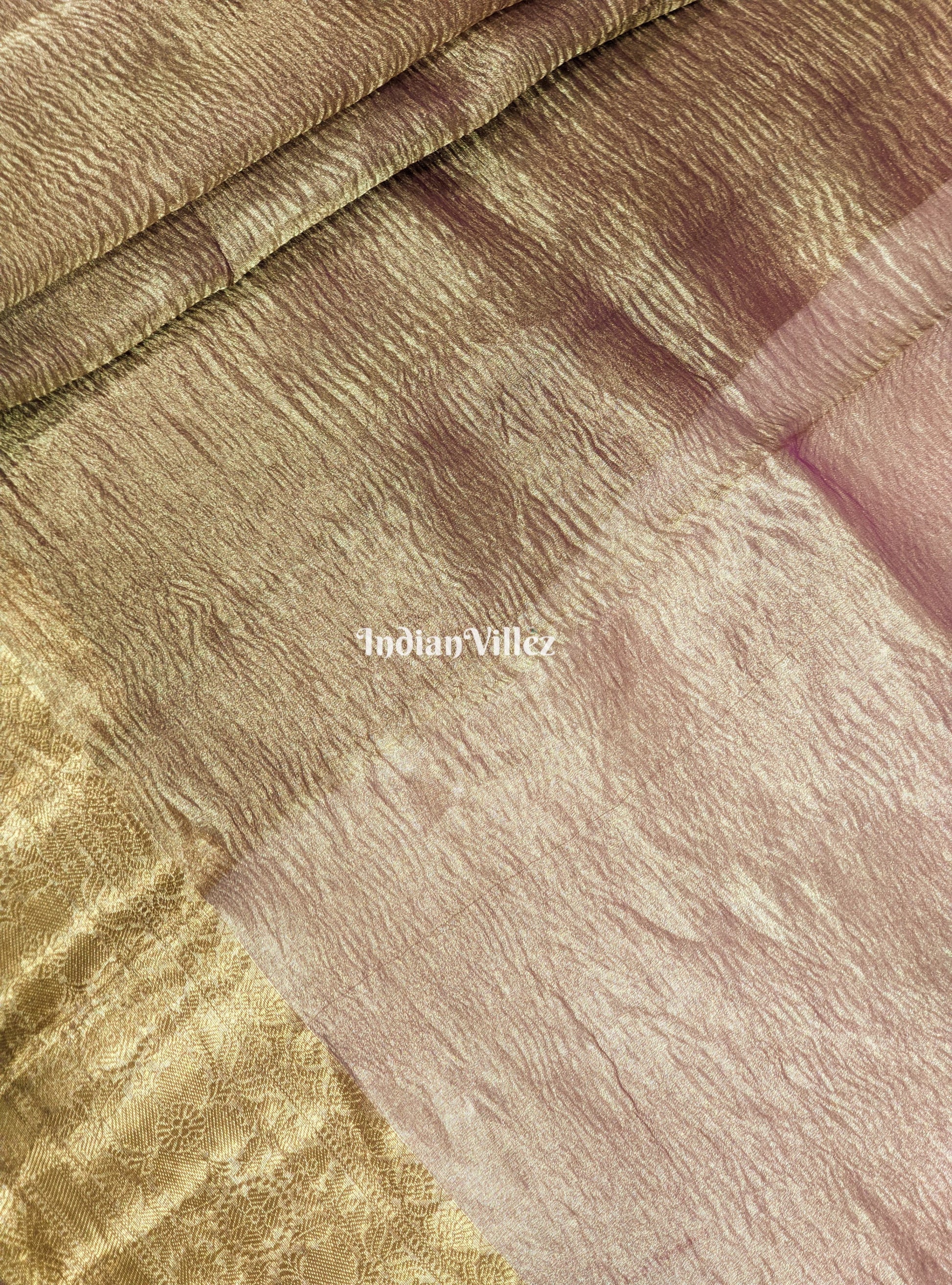 Wine Golden Zari Woven  Banarasi Tissue Saree