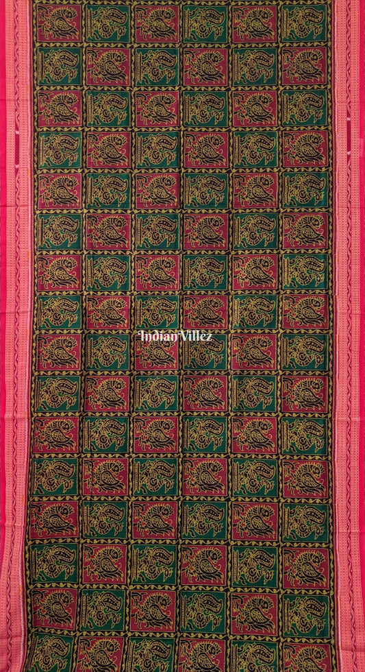 Odisha Ikat 6 Kothi Sambalpuri Pure Cotton Saree