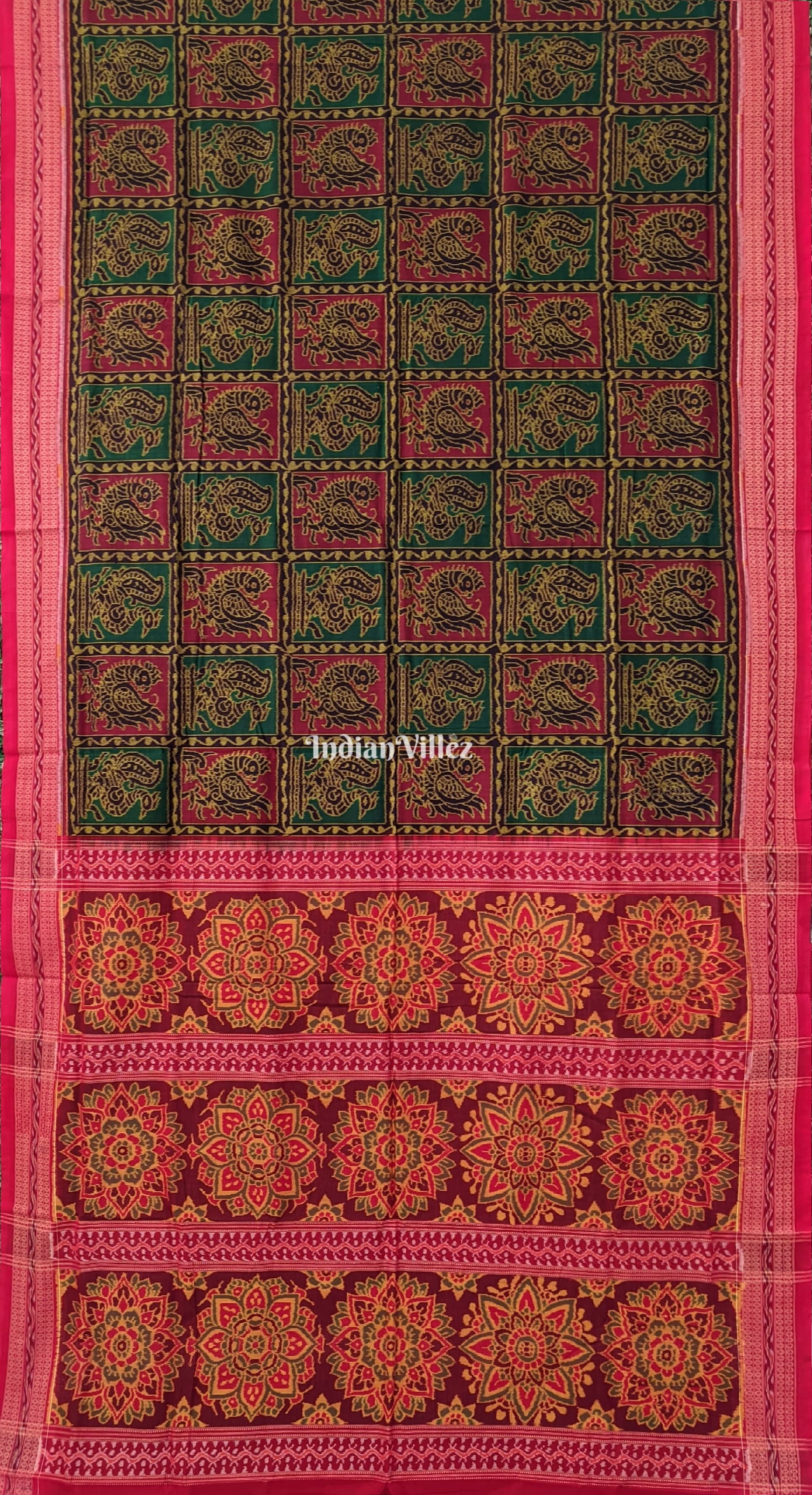 Odisha Ikat 6 Kothi Sambalpuri Pure Cotton Saree