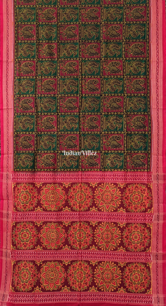 Odisha Ikat 6 Kothi Sambalpuri Pure Cotton Saree