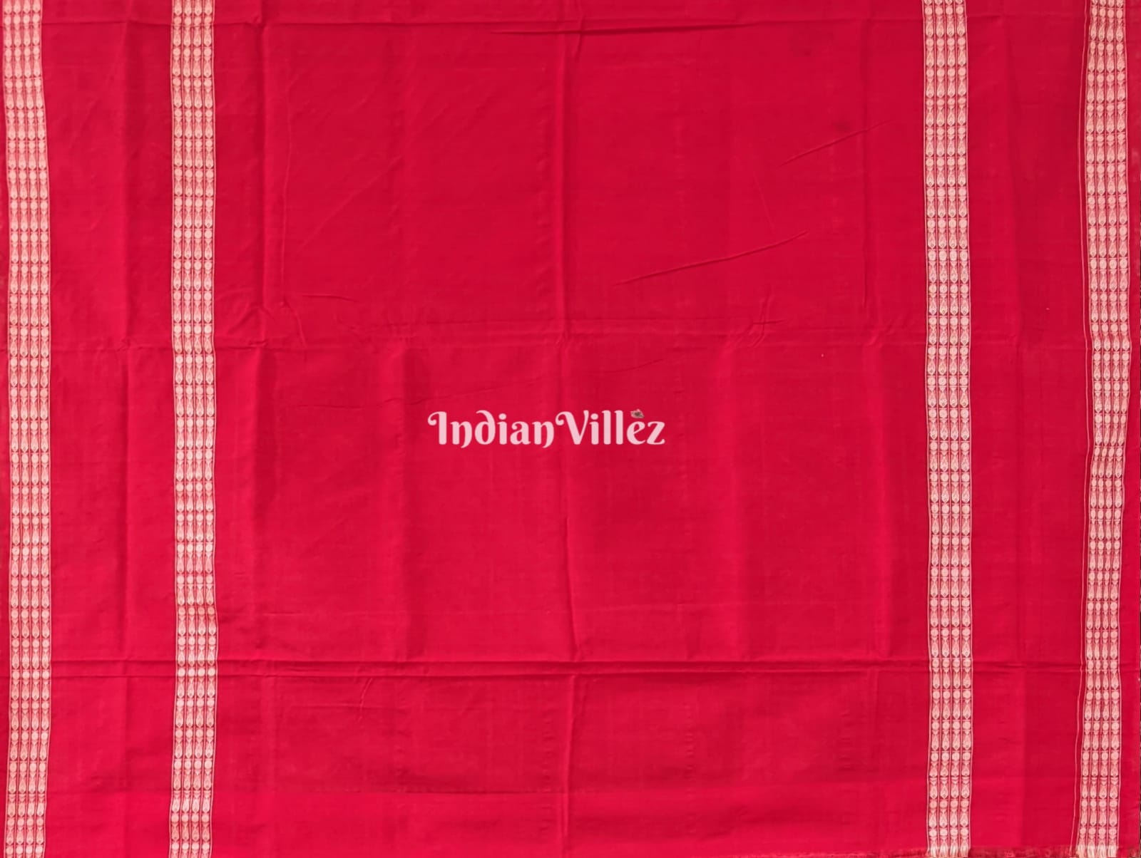 Red Trditional work Sambalpuri Cotton Saree