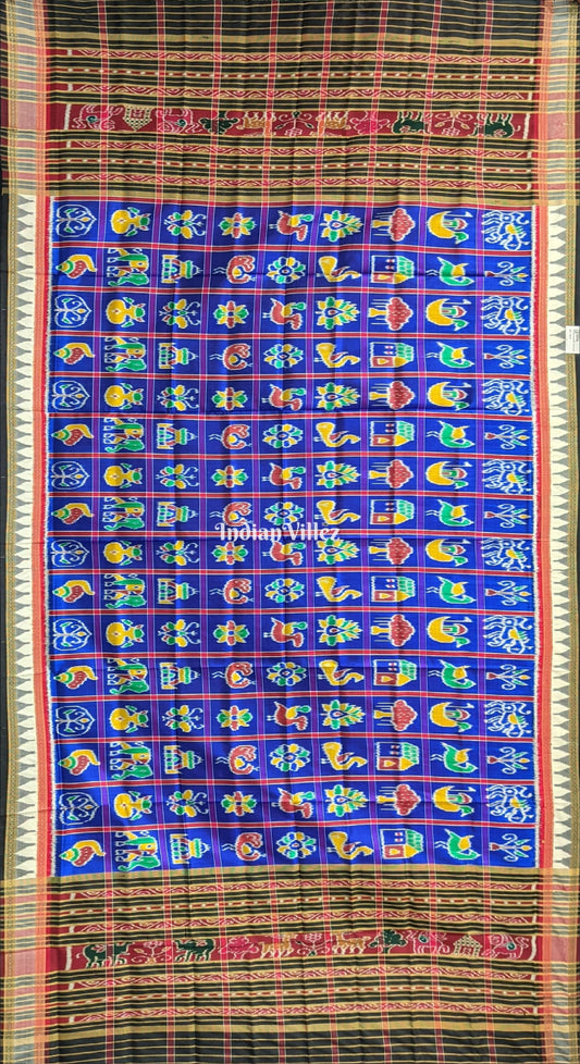 Blue Nabakothi Odisha Handloom Silk Dupatta