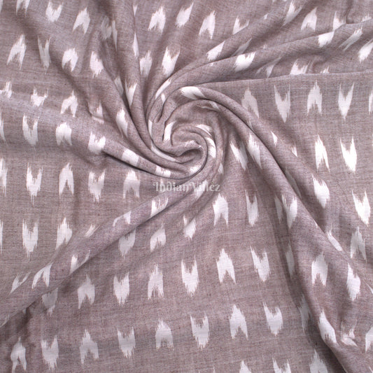 Light Grey Sambalpuri Ikat Cotton Fabric