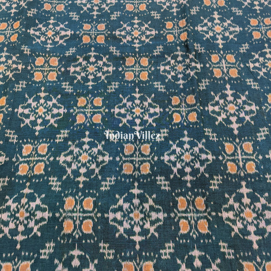 Rama Green Tribal Jhoti Design Sambalpuri Ikat Cotton Fabric