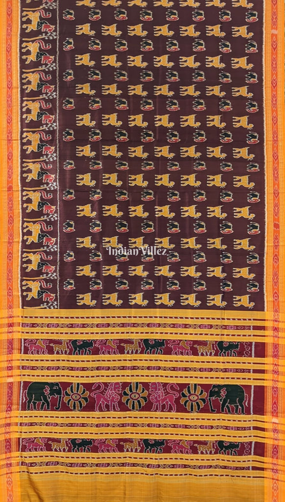 Black Sambalpuri silk saree – Boyanika Odisha