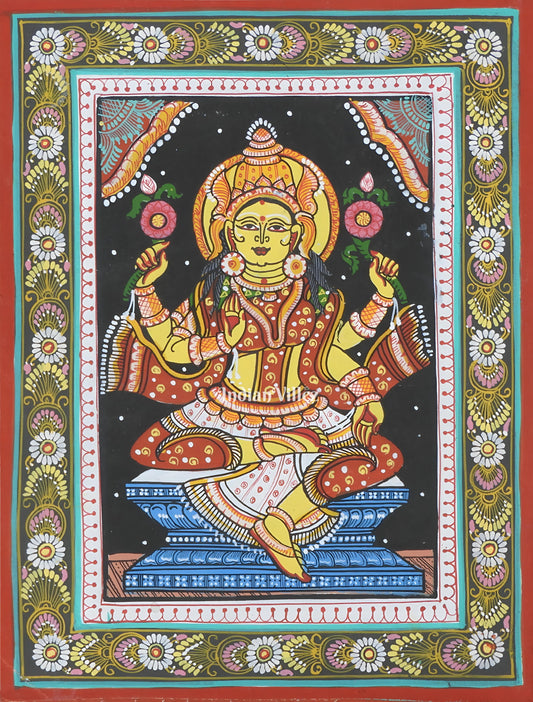 Mata Laxmi Pattachitra Wall Painting