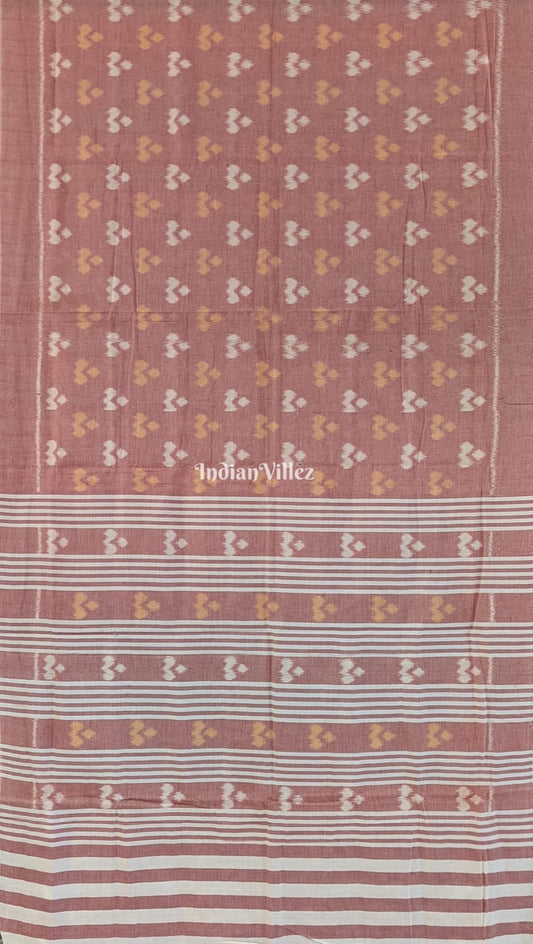 Blush Pink Odisha Ikat Sambalpuri Cotton Saree