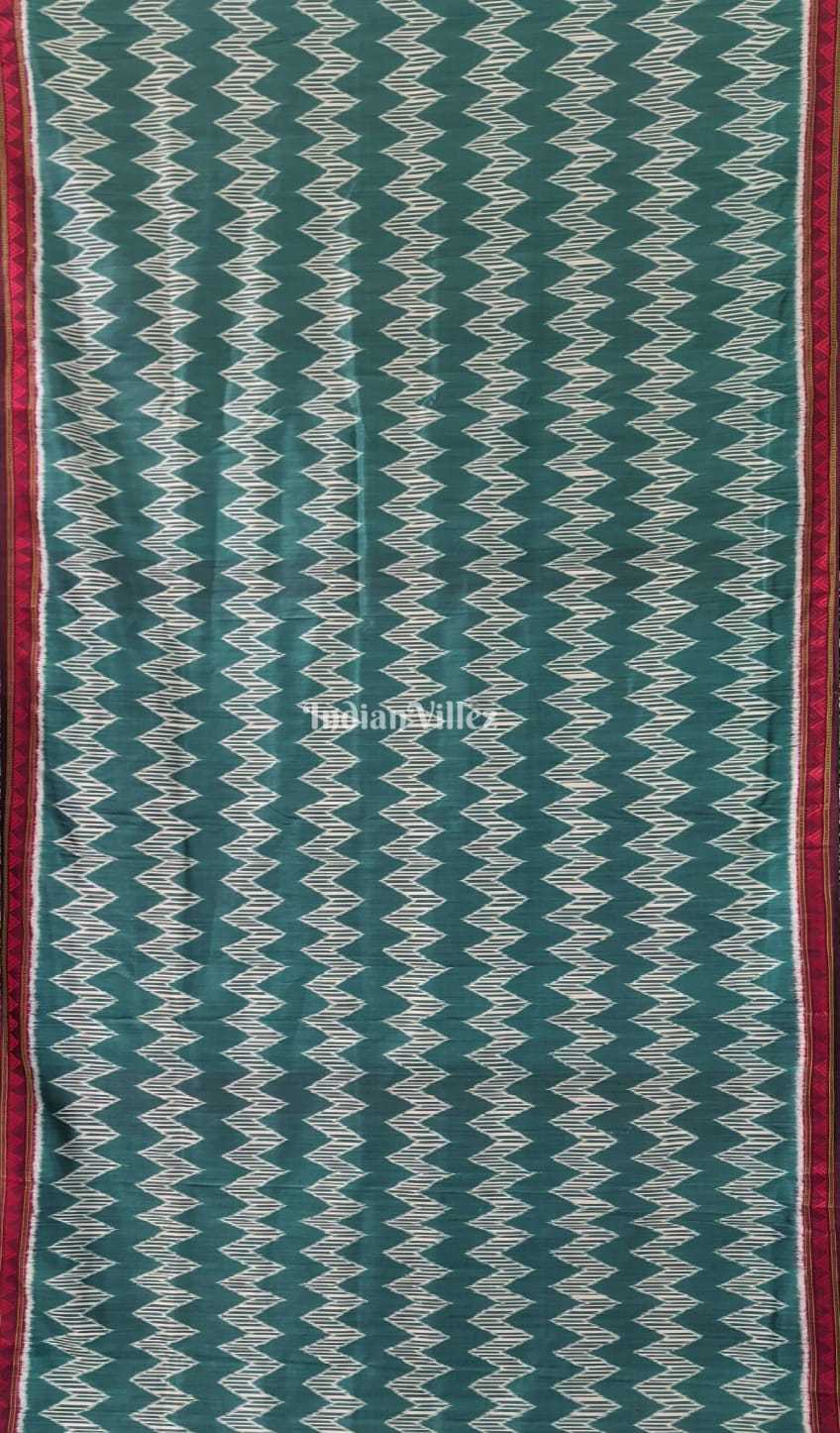 Dynasty Green Designer Contemporary Silk Saree with Dongria Border