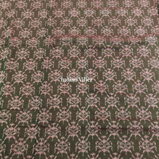 Ever Green  Dual Tone Sambalpuri Ikat Cotton Fabric