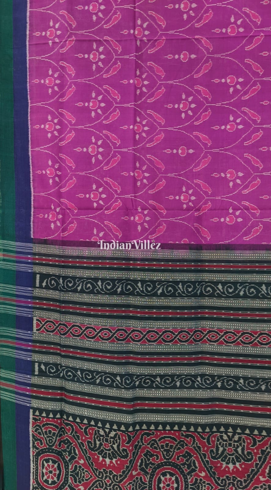 Purple Bird Design Odisha Ikat Sambalpuri Cotton Saree