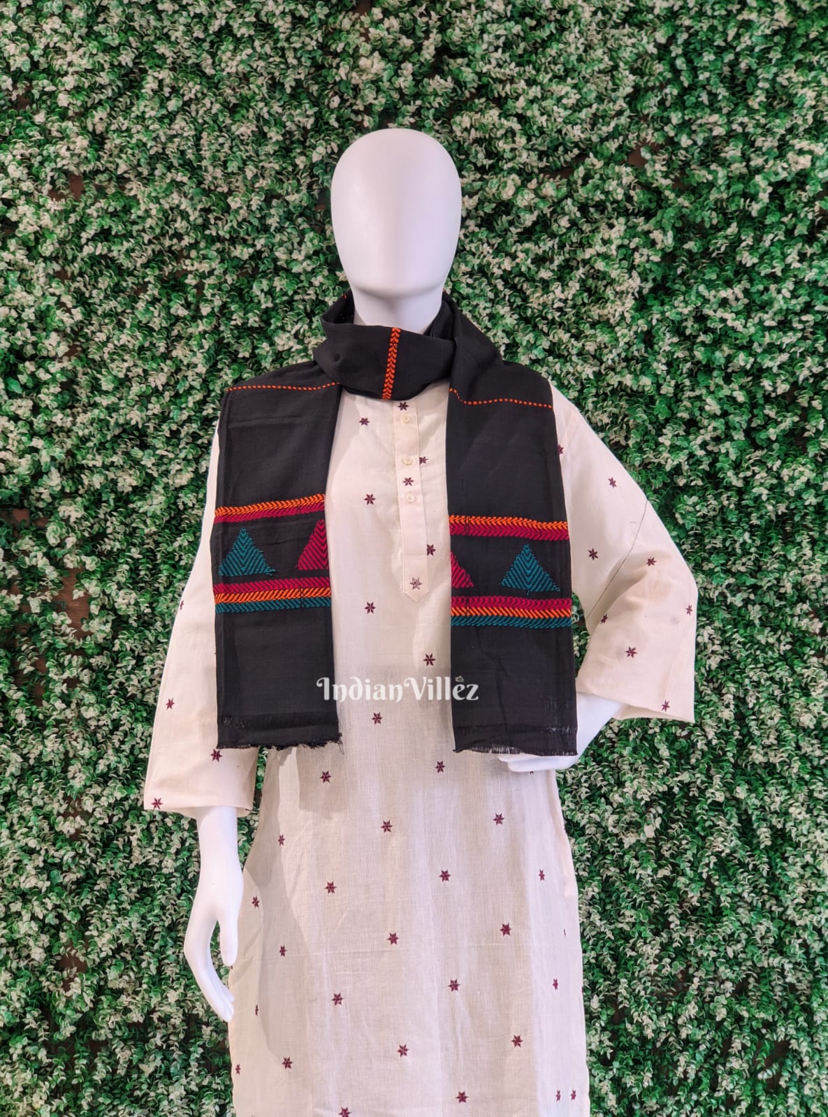 Black Odisha Handloom Dongria Cotton Stole