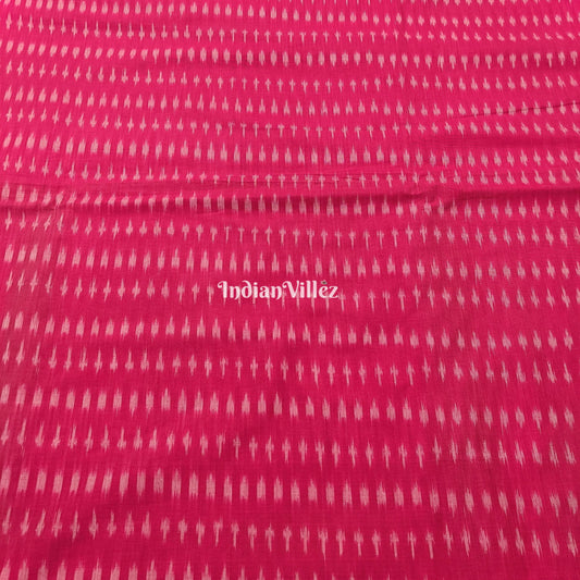 Rani Pink Handwoven Cotton Pochampally Ikat Fabric