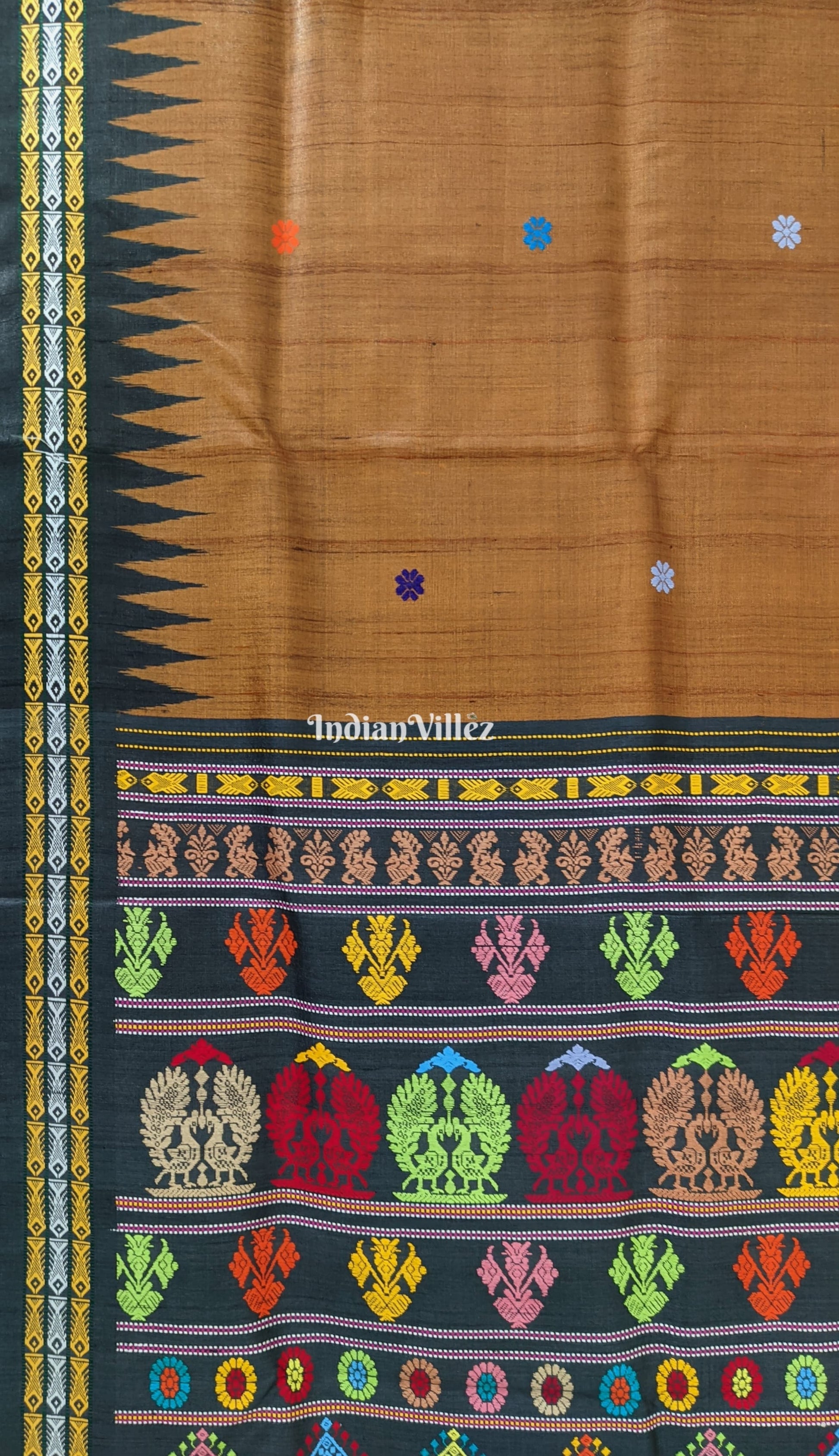 Golden Dolabedi Theme Gopalpur Tussar Silk Saree