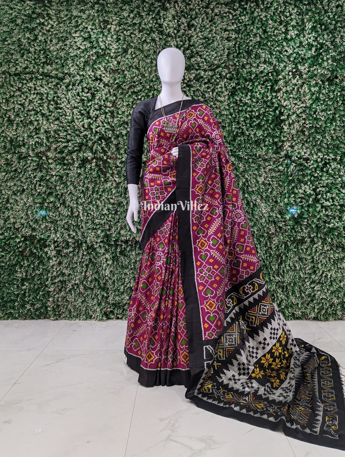 Rajkot Patola Inspired Odisha Handloom Contemporary Silk Saree