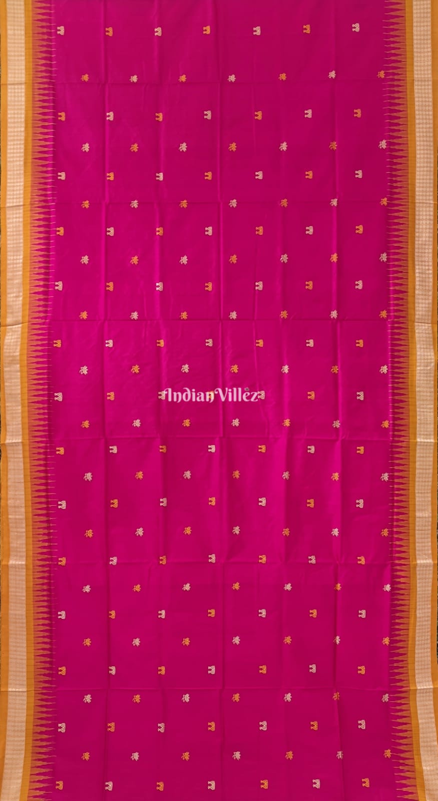 Rani Laxmi Pada Flower Motif Bomkai Sambalpuri Silk Saree