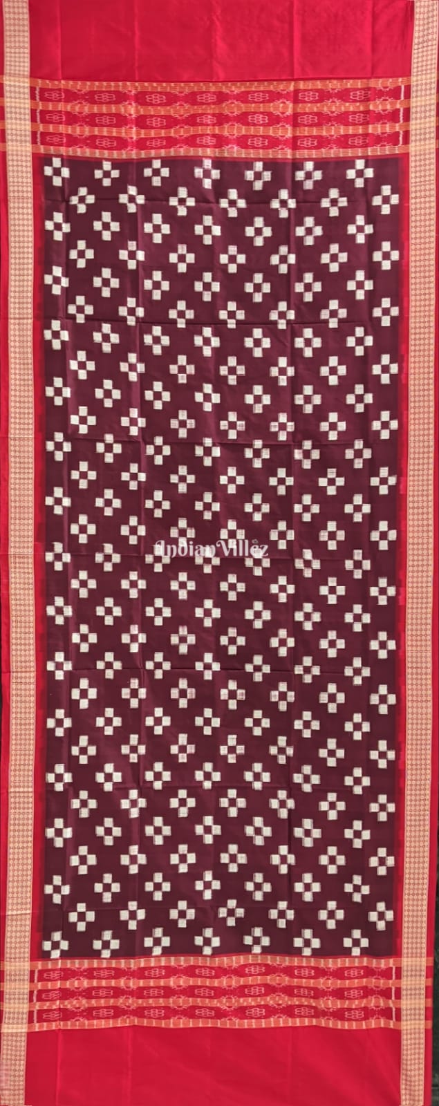 Wine Pasapali Theme Pure Sambalpuri Silk Dupatta