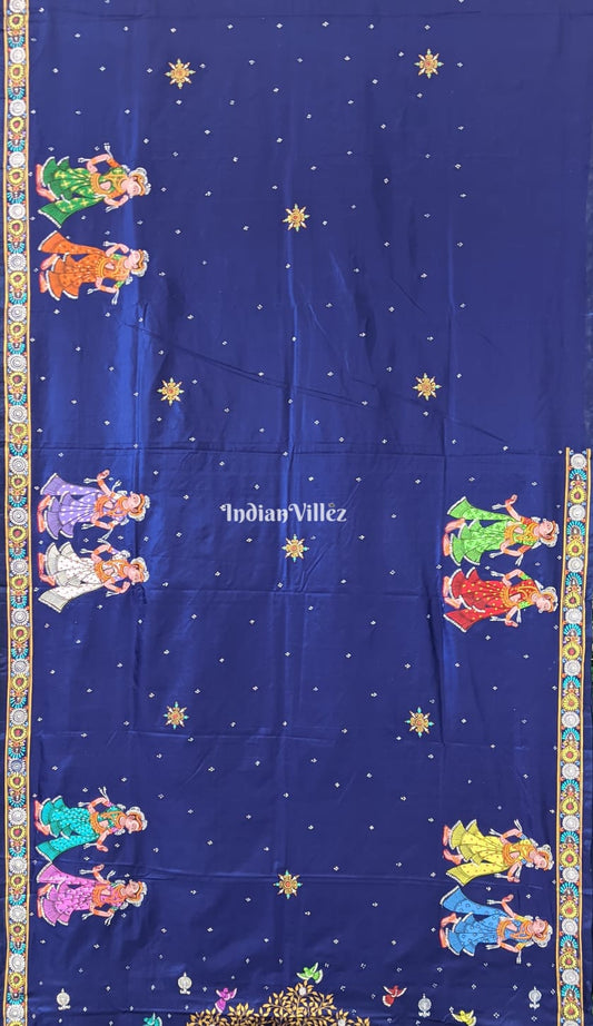 Kandarpa Hati (Elephant) Pattachitra Pure Silk Handloom Saree