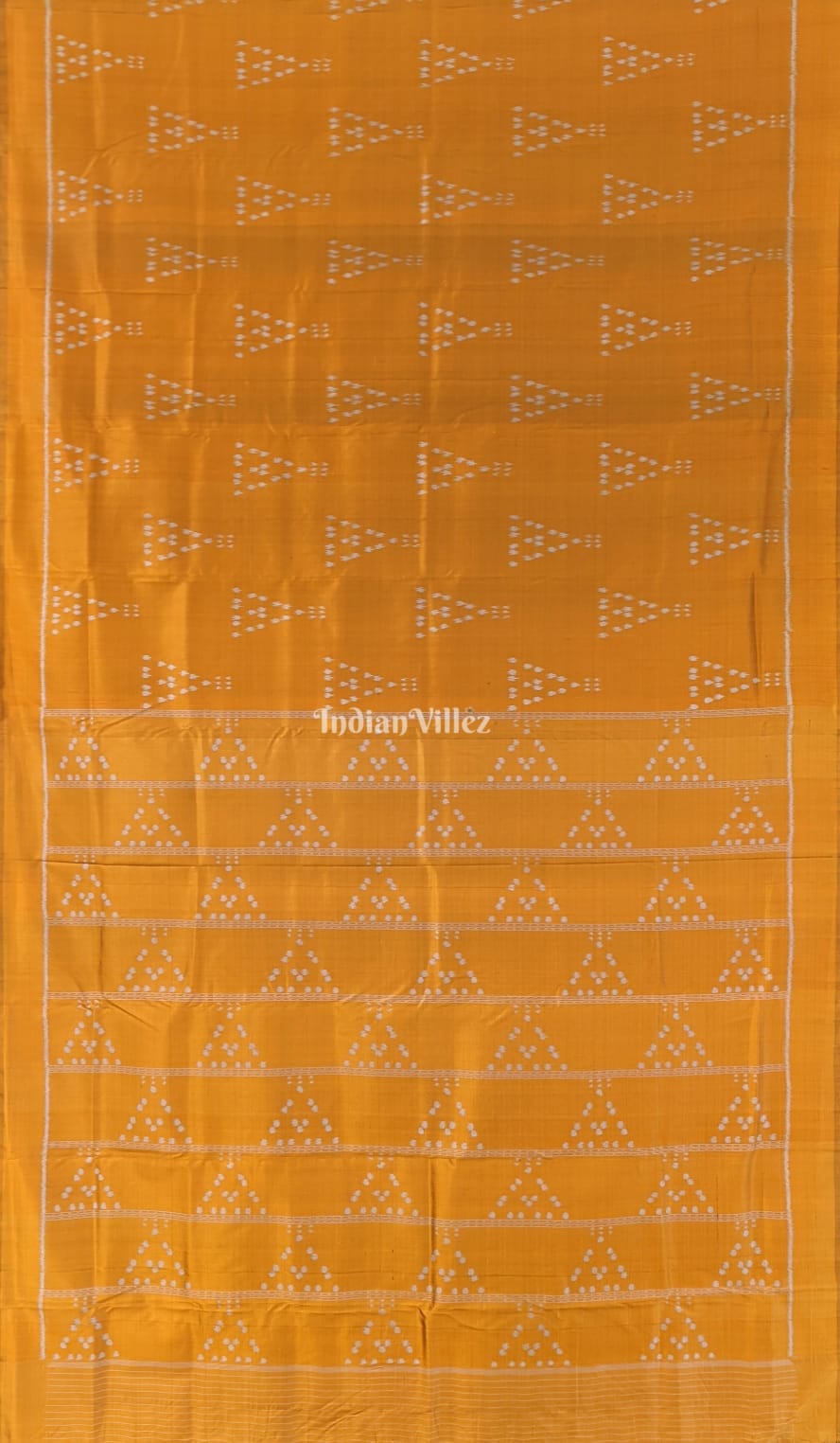 Mustard Yellow Jhoti Odisha Ikat Contemporary Silk Saree