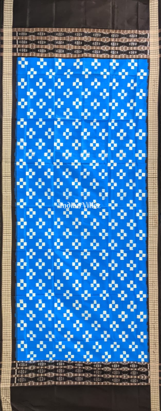 Copper Sulphate Blue Pasapali Theme Pure Sambalpuri Silk Dupatta