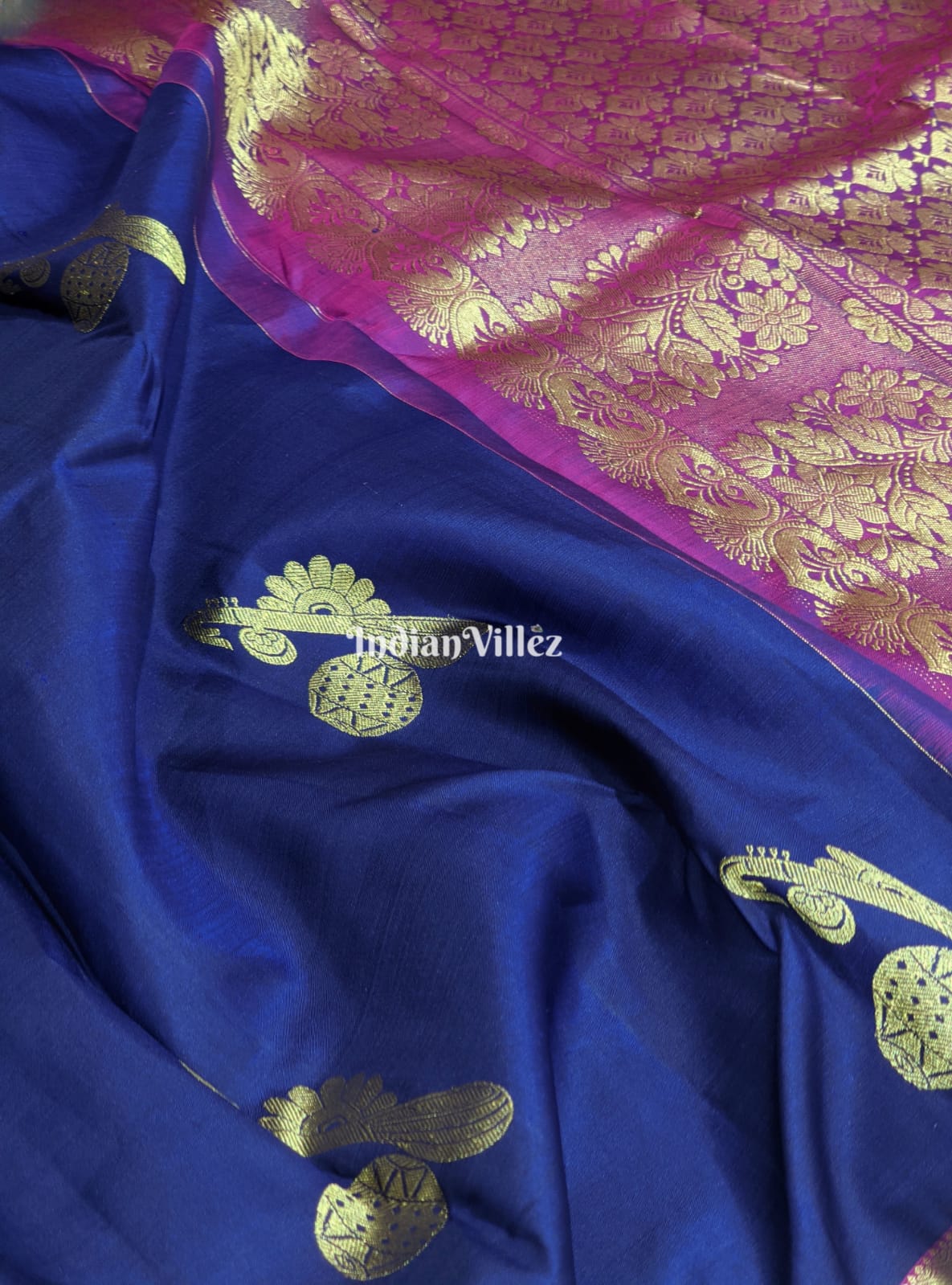 Blue Kanchipuram Silk Saree