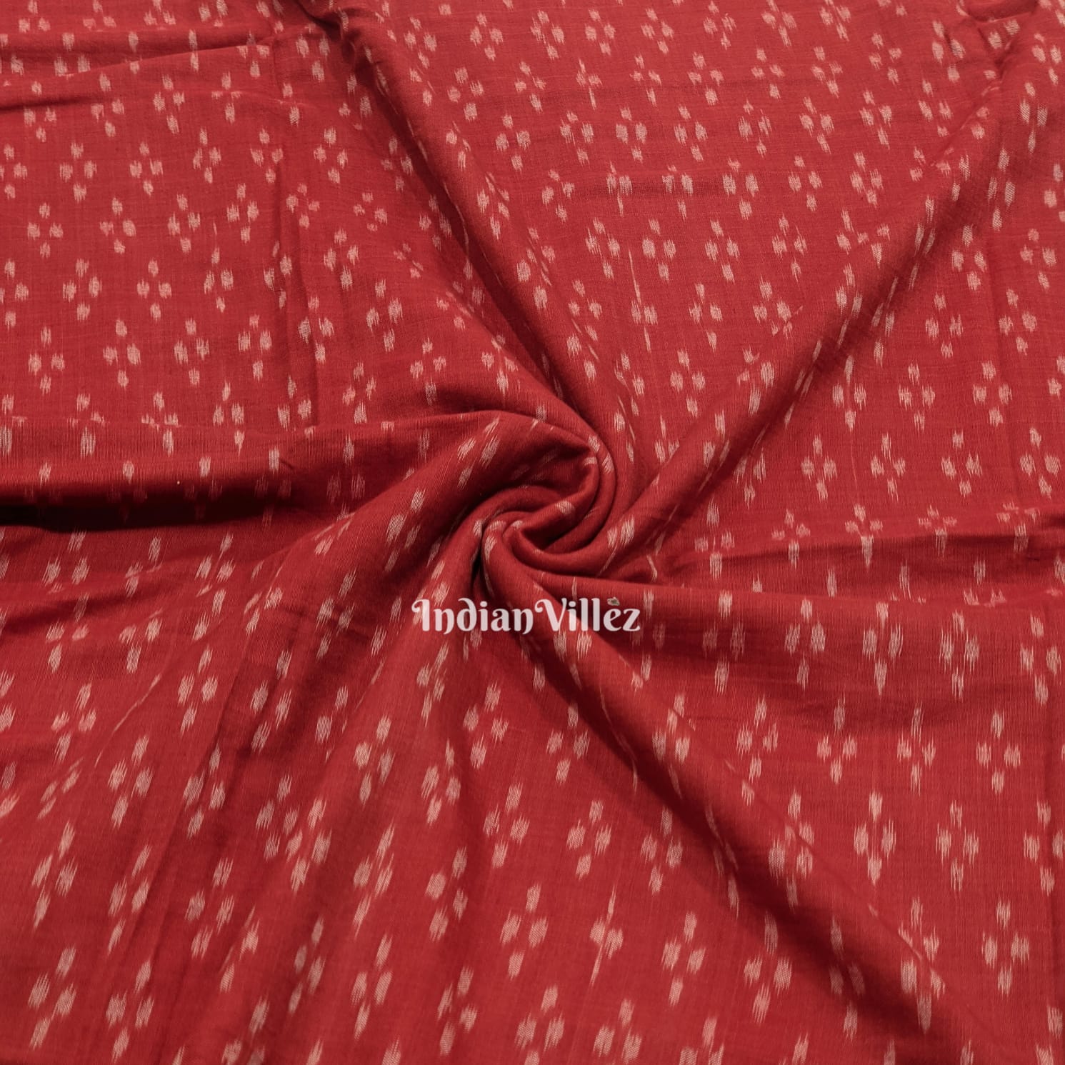 Red Tribal Theme Odisha Ikat Sambalpuri Silk Fabric – IndianVillèz