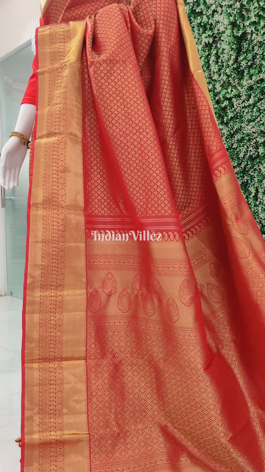 Red Kanchipuram Silk Saree