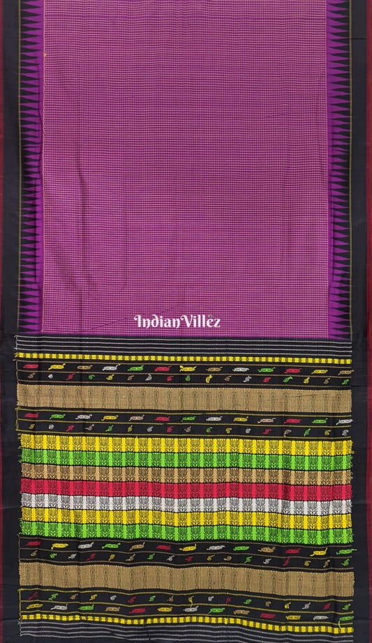 Purple Ramachandrapedi Gopalpur Tussar Silk Saree