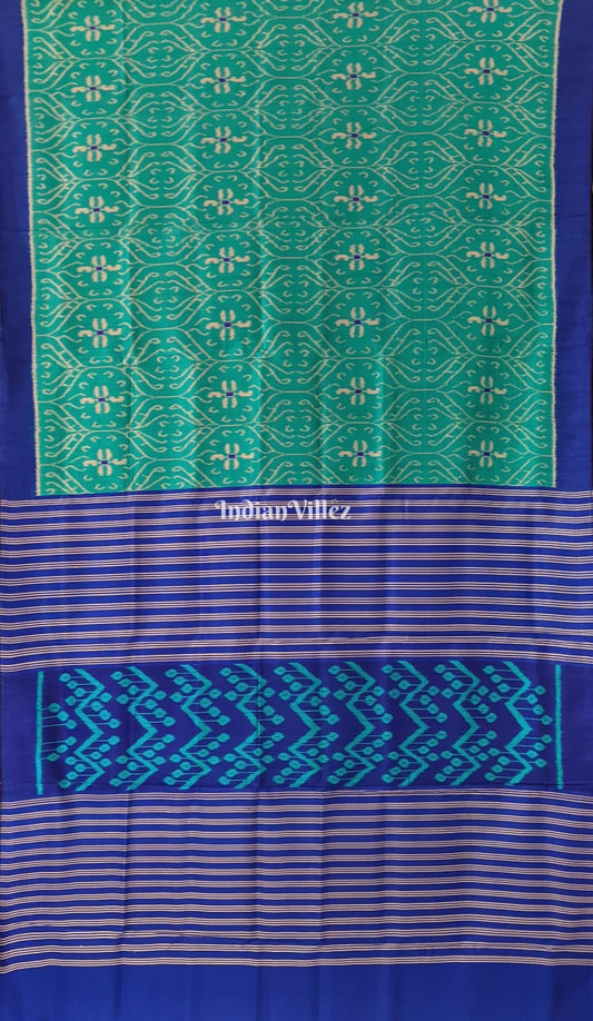 Copper Sulphate Odisha Ikat Contemporary Silk Saree