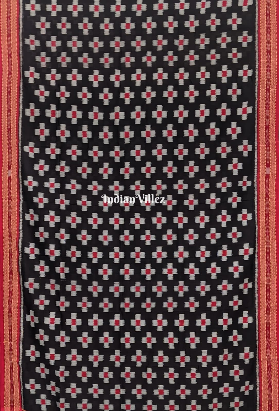 Black Body Pasapali Odisha Ikat Khandua Silk Saree