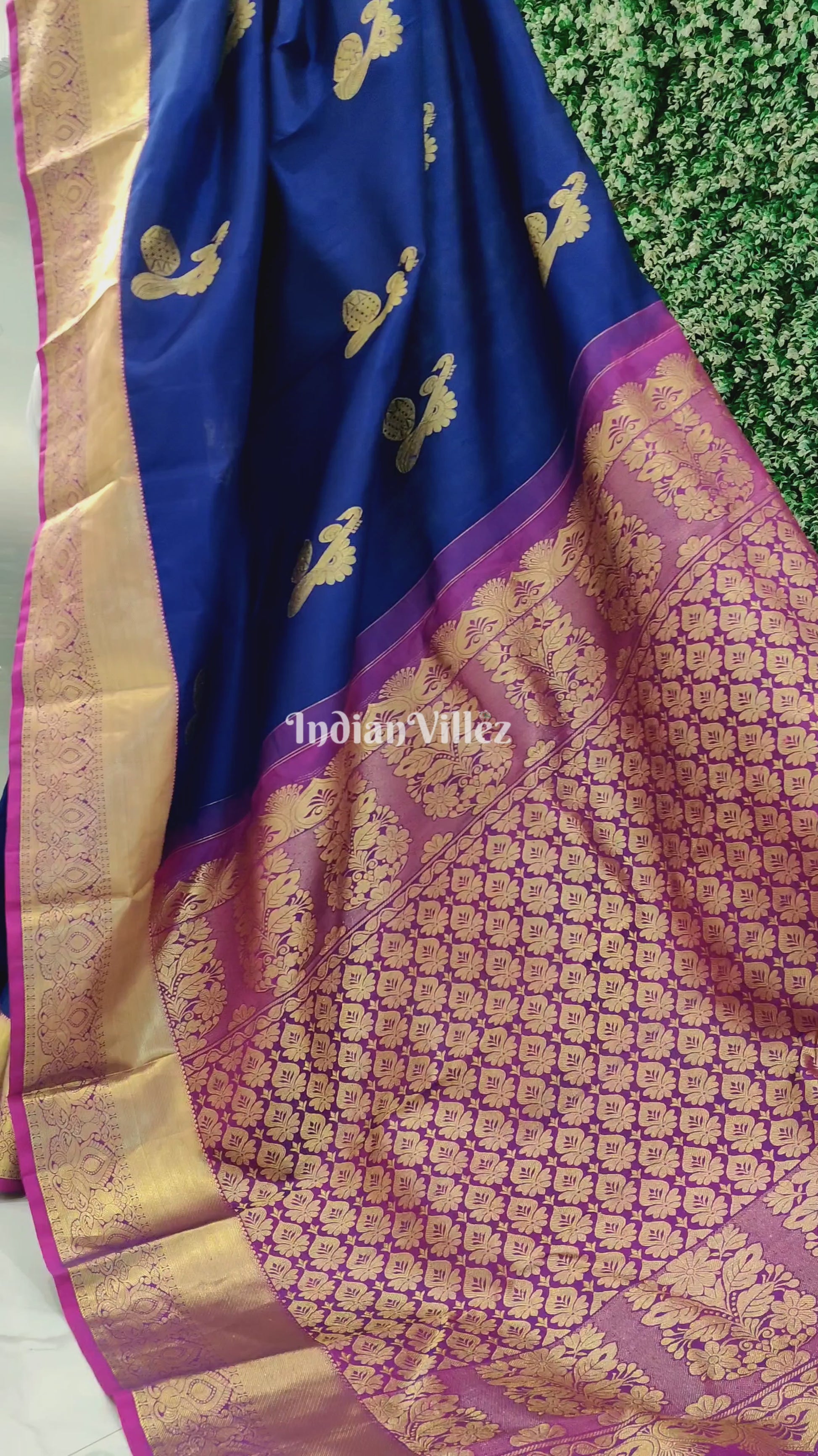 Blue Kanchipuram Silk Saree