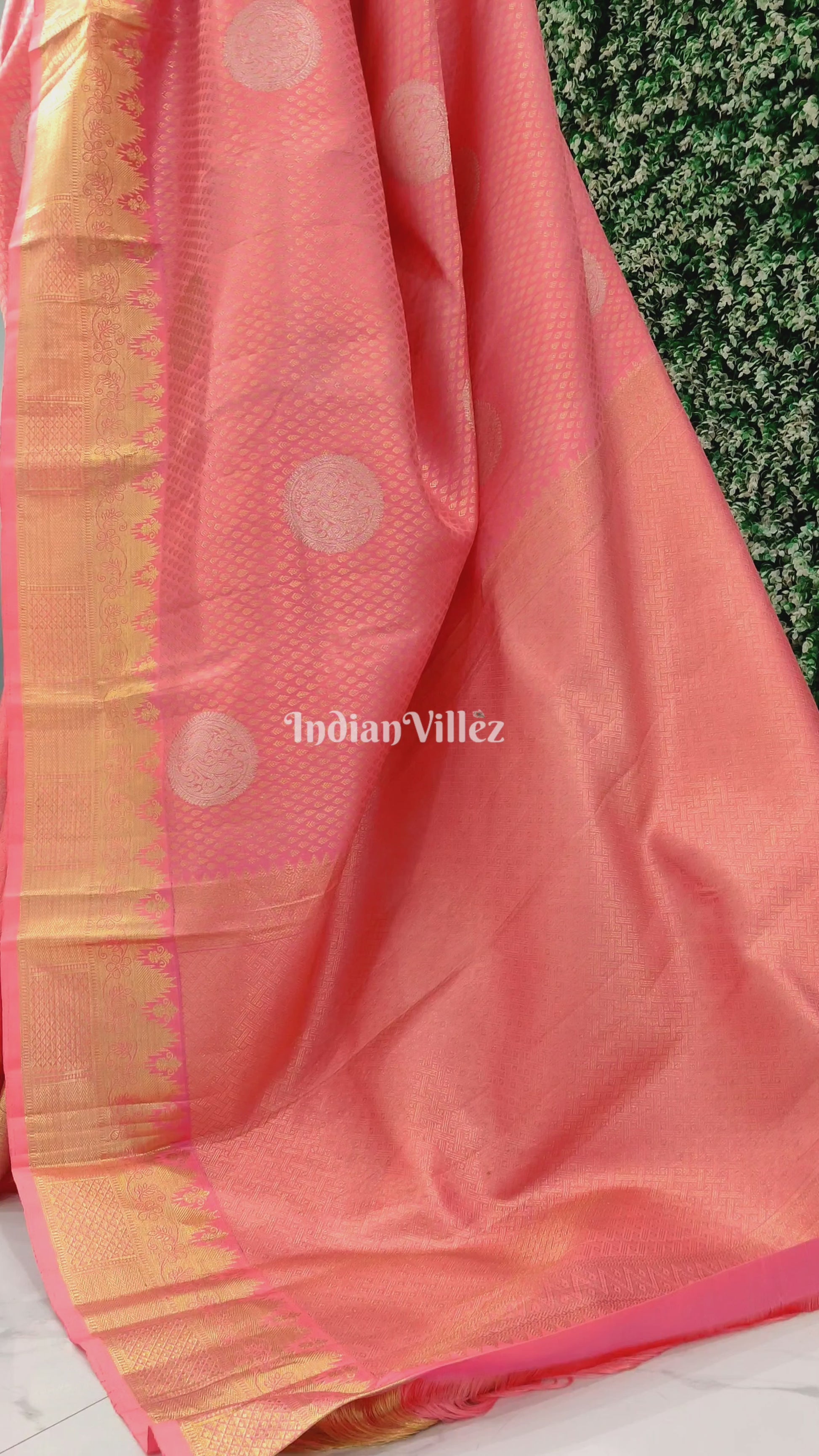 Pink Kanjivaram Silk Saree