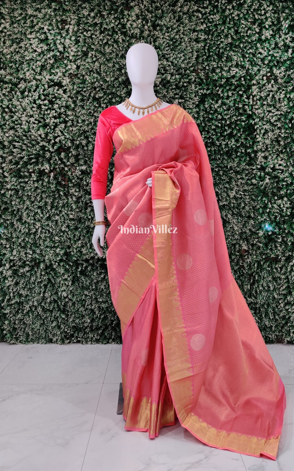 Pink Kanjivaram Silk Saree