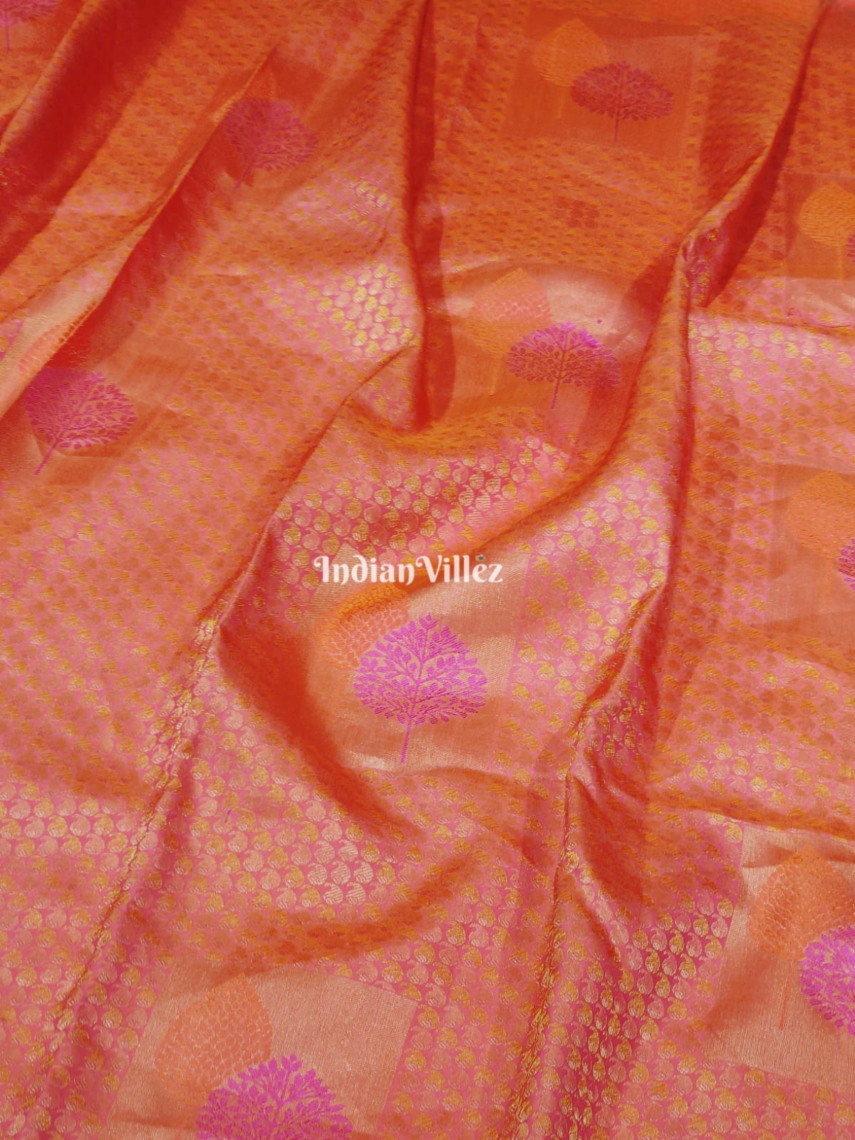 Pink Rani Kanjivaram Silk Saree 