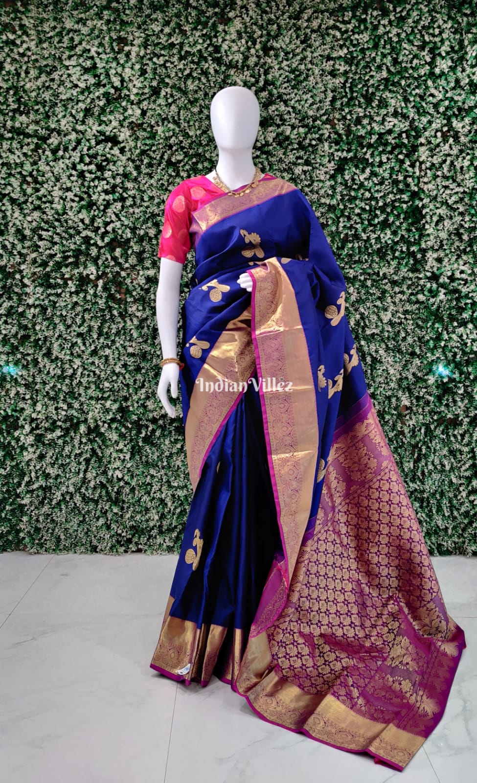 Blue Kanchipuram Silk Saree