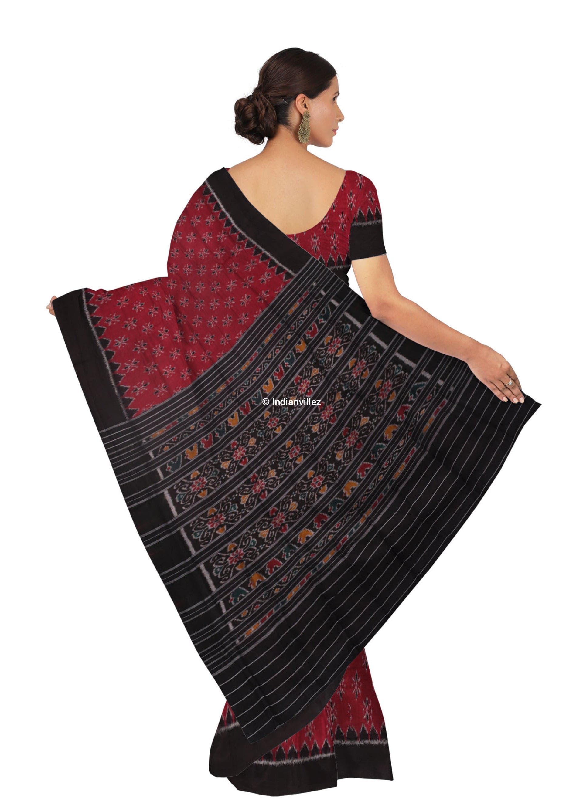 Mayur Black Mayurchandrika Odisha Handloom Cotton Saree