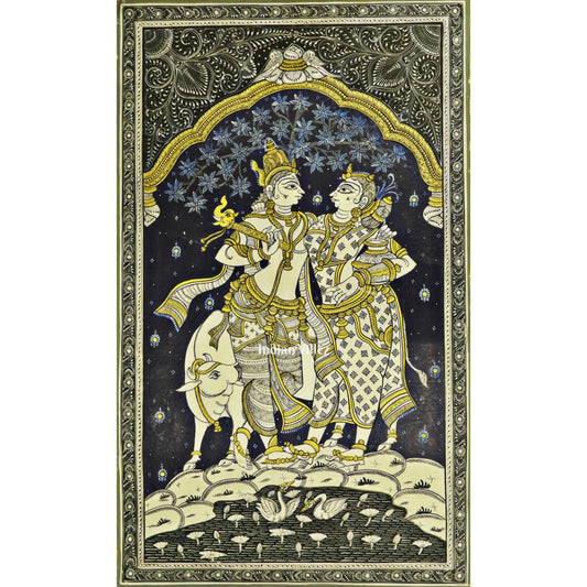 Radha Krishan Pattachitra Art Painting For Home Wall Art Decor