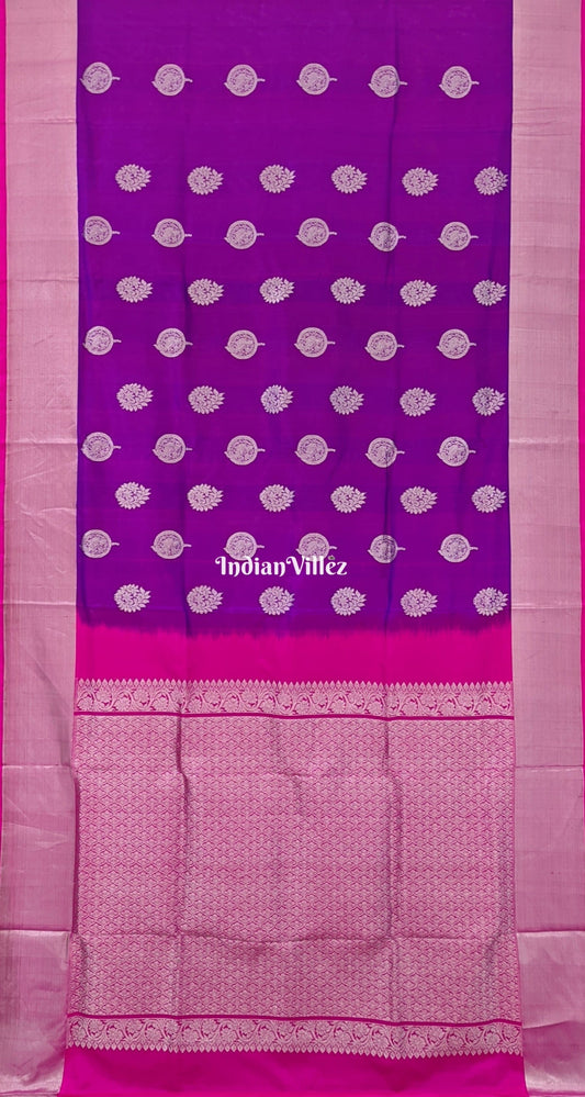 Purple & Pink Venkatagiri Silk Pattu Saree