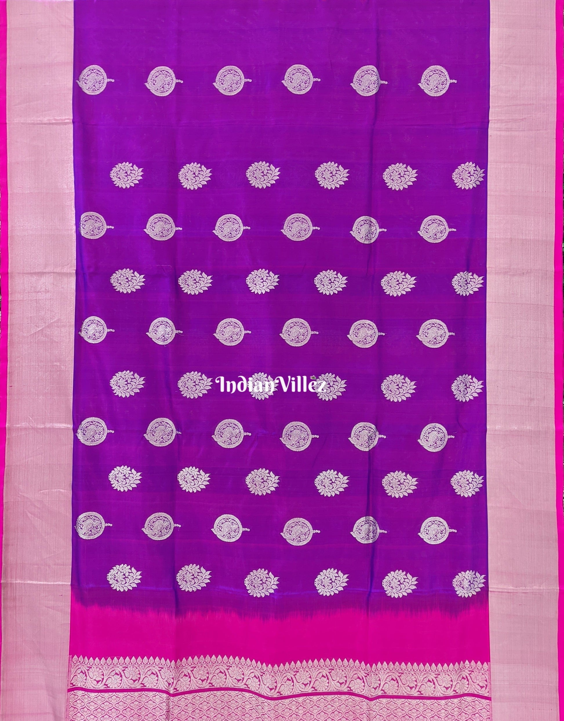 Purple & Pink Venkatagiri Silk Pattu Saree