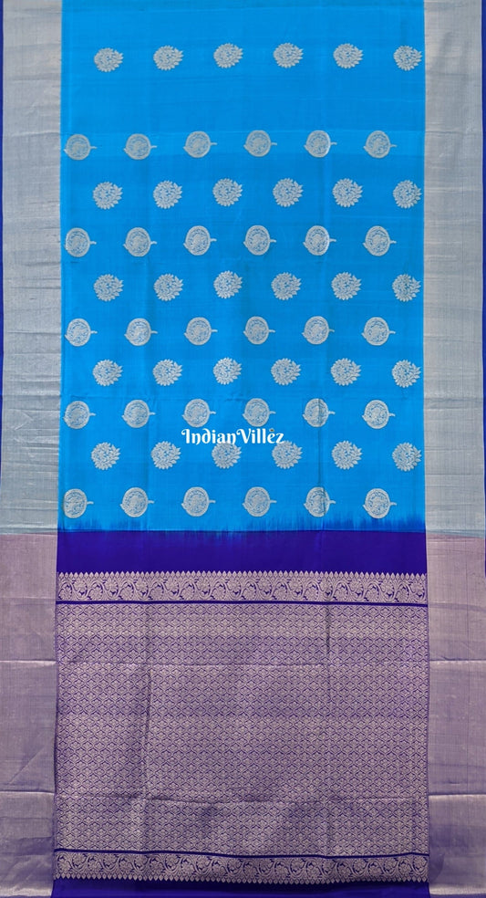 Sky Blue Venkatagiri Silk Pattu Saree