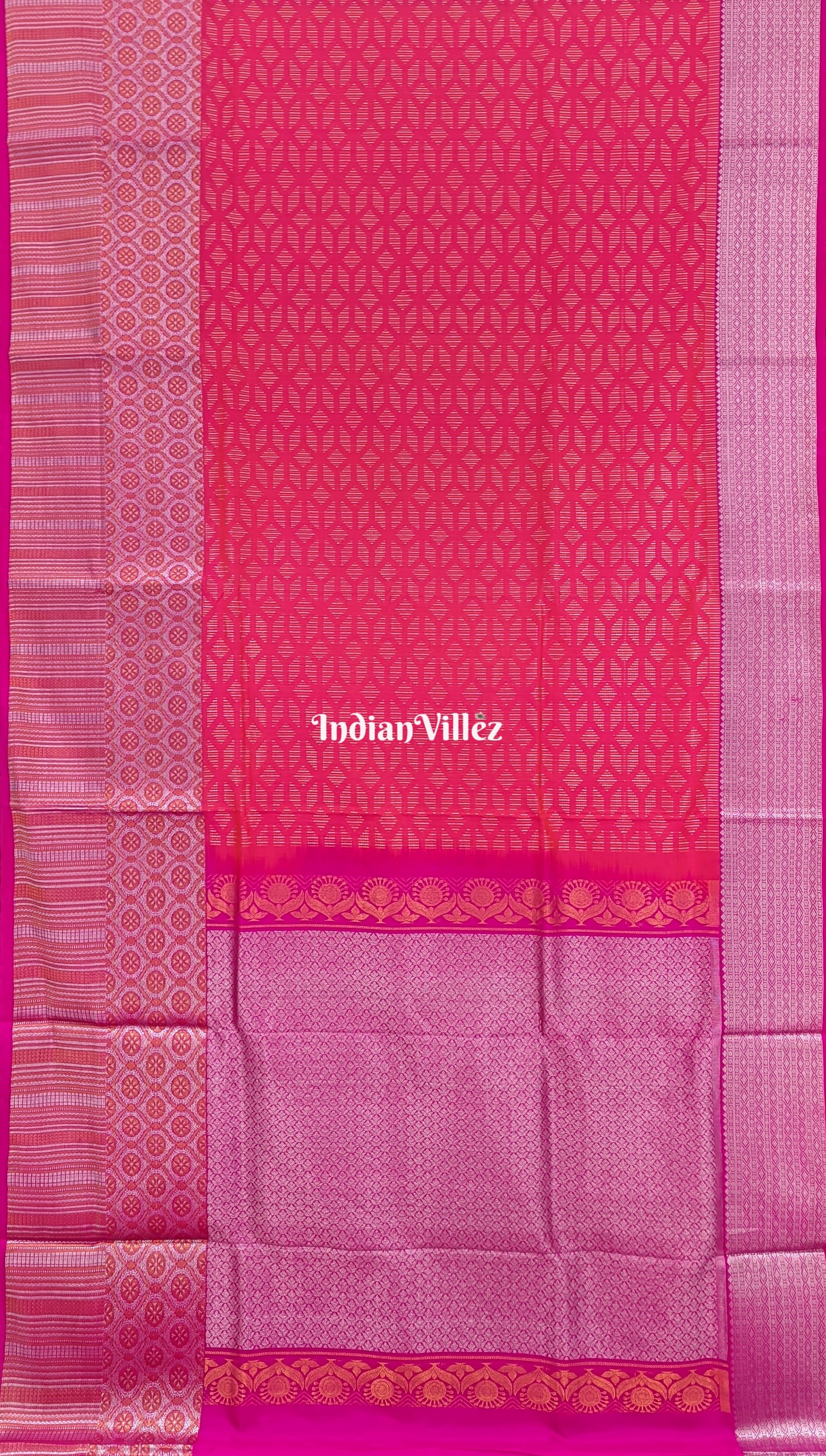 Imperial Orange Venkatagiri Silk Saree