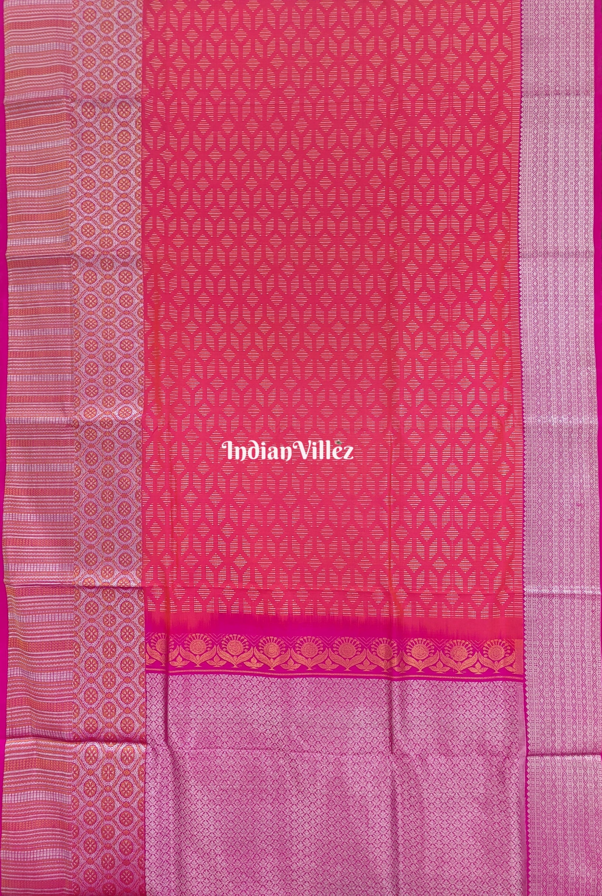 Imperial Orange Venkatagiri Silk Saree