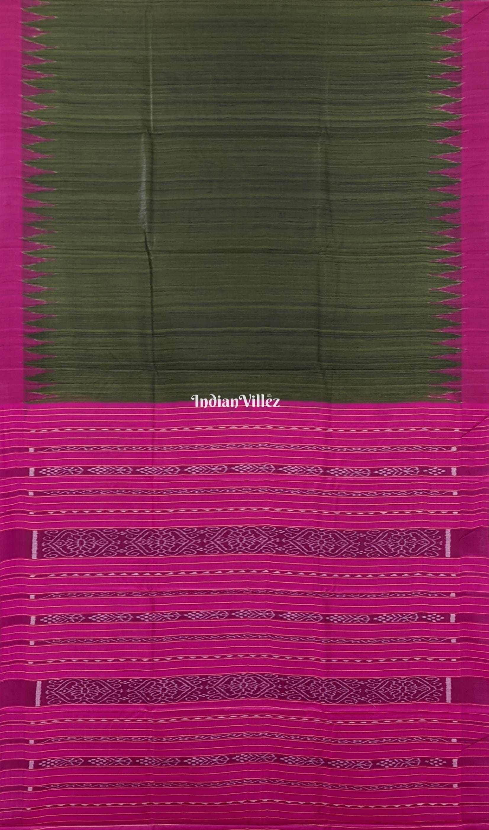 Timber Green Odisha Handloom Gopalpur Tussar Silk Saree