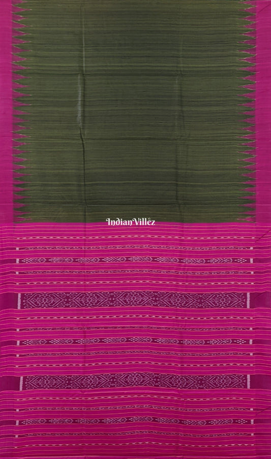 Timber Green Odisha Handloom Gopalpur Tussar Silk Saree