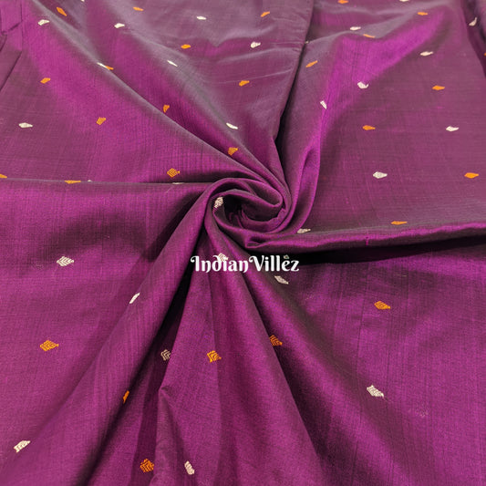 Magenta Bomkai Silk*Cotton Ikat Fabric