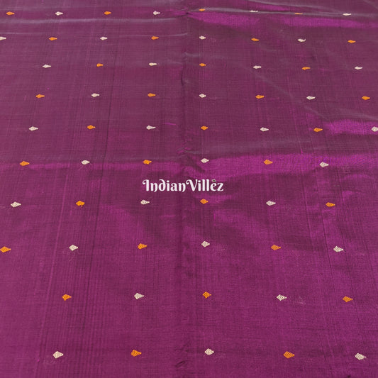 Magenta Bomkai Silk*Cotton Ikat Fabric