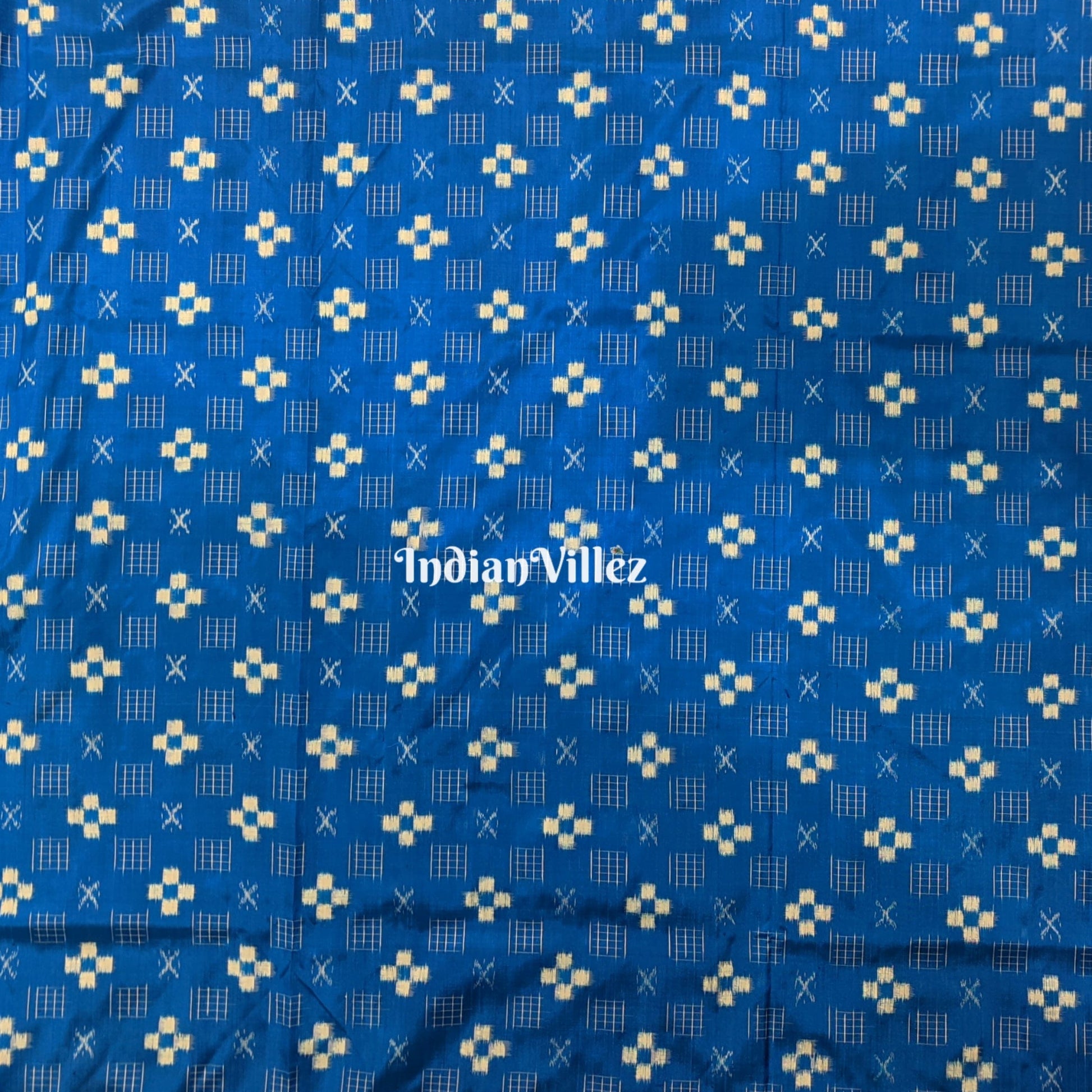 Blue Pasapali Silk Ikat Fabric