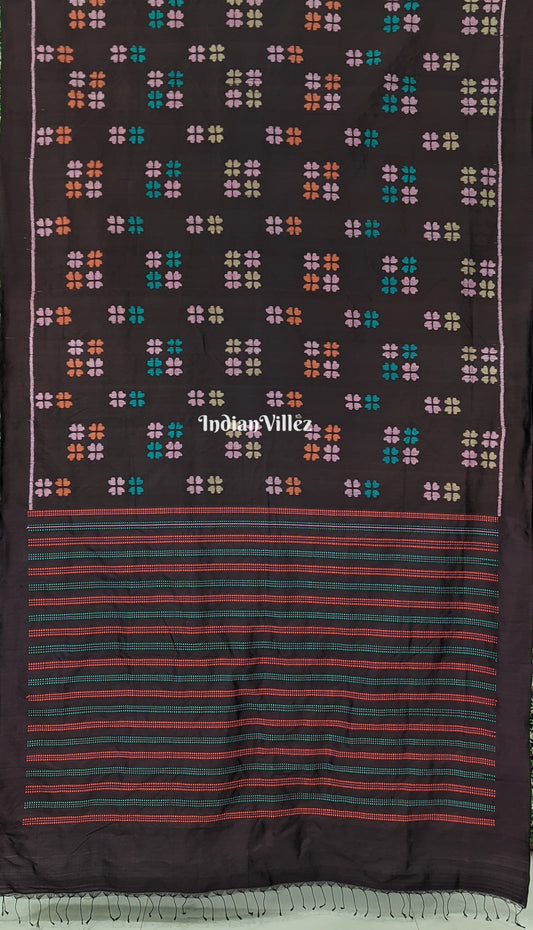 Black Odisha Handloom Contemporary Silk Saree