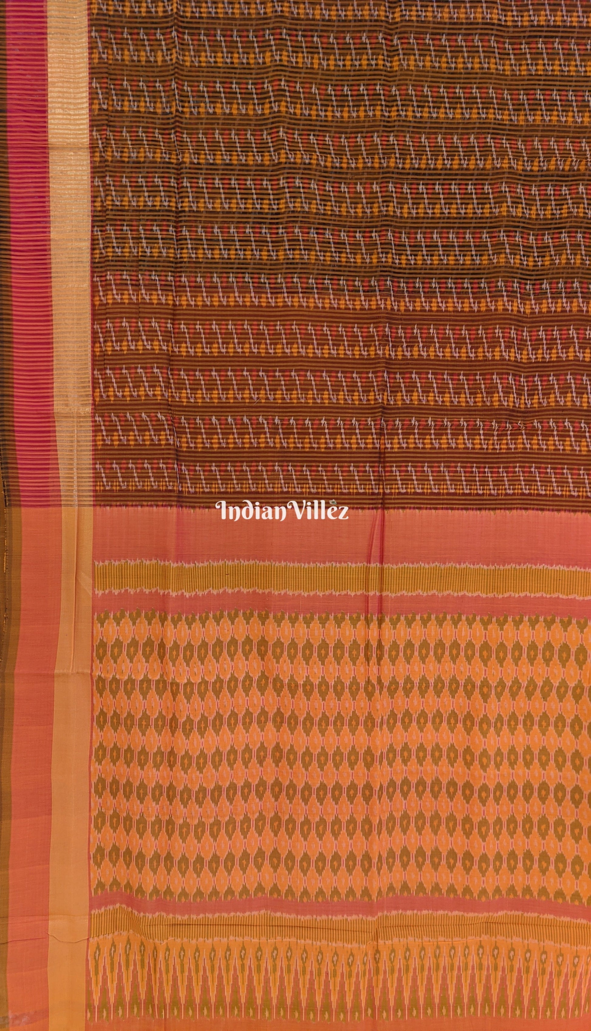 Multicolored Pochampally Ikat Silk Handloom Saree